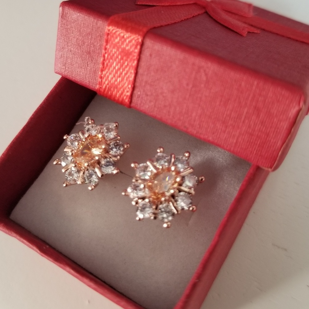 Sunflower Earrings, Orange Earring